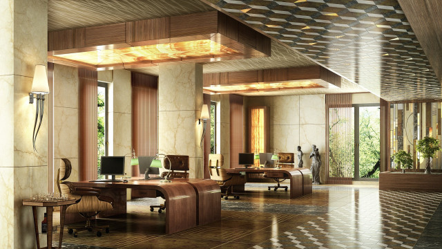 Large room tables chairs windows free wallpaper - medium preview image