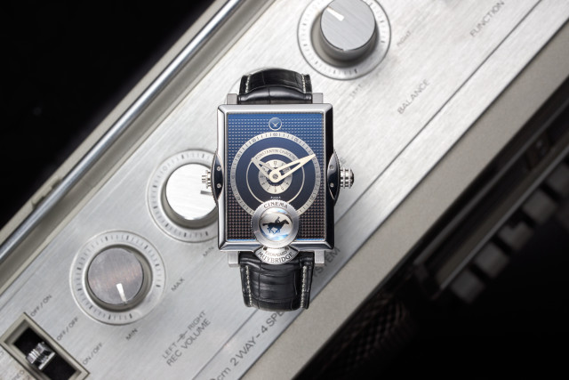 Artdeco watch blue dial black free wallpaper - medium preview image