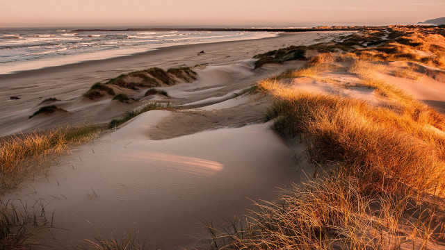 Sandy beach dunes mountain fireworks free wallpaper - medium preview image
