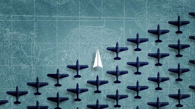 Airplanes pattern wall clock typographic free wallpaper - medium preview image