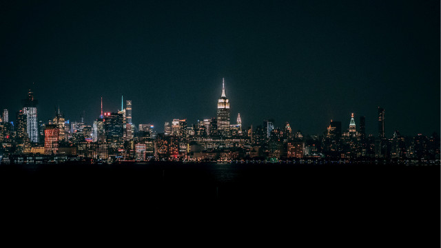 City skyline night architecture bridge free wallpaper - medium preview image