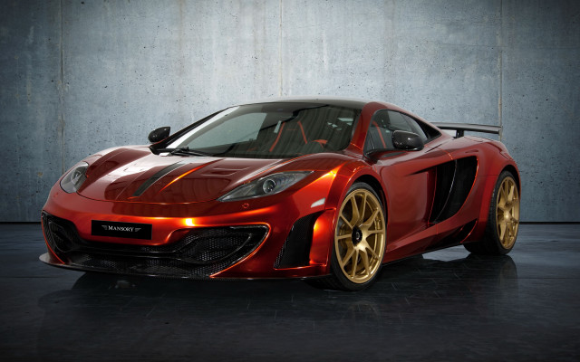 Red sports car gold rims #7 free wallpaper - medium preview image