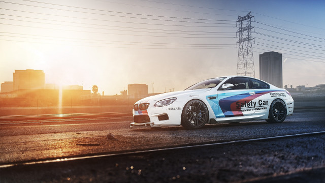 White car colorful paint city free wallpaper - medium preview image