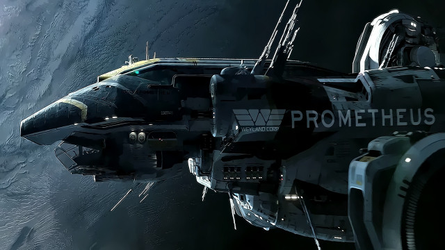 Futuristic fighter jet space mountain free wallpaper - medium preview image