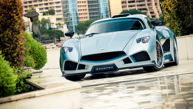 Silver sports car city street #2 free wallpaper - medium preview image