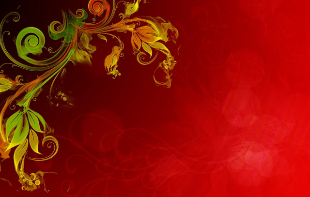 Red flower abstract vibrant bamboo free wallpaper - medium preview image
