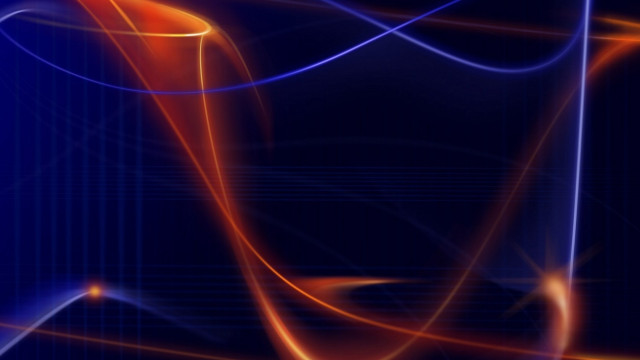Blue orange lines curves volumetric free wallpaper - medium preview image