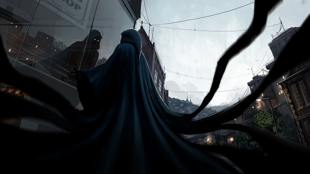 Batman cityscape lovecraftian fantasy concept free wallpaper - medium preview image