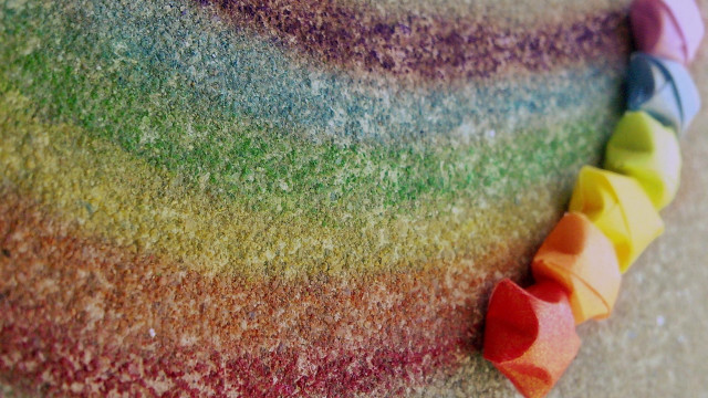 Multicolored paper crayons autumn blurry free wallpaper - medium preview image