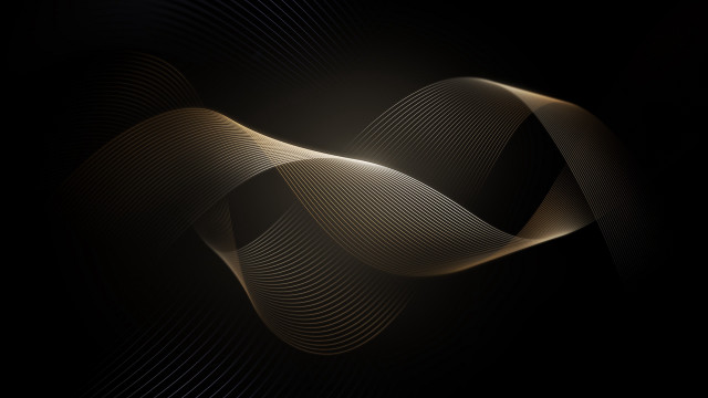 Black gold abstract wavy curves free wallpaper - medium preview image
