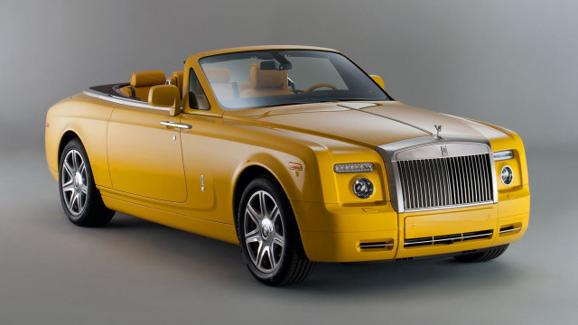 Yellow rolls royce convertible neoclassic free wallpaper - medium preview image