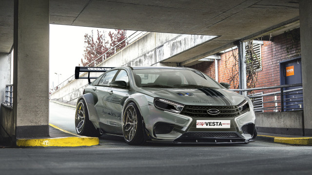 Car parking garage bridge caution free wallpaper - medium preview image