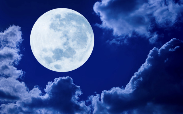 Full moon clouds night sky #3 free wallpaper - medium preview image