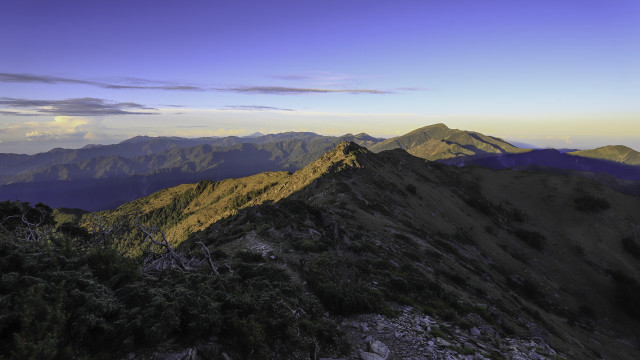 Mountain trees sky clouds horizon free wallpaper - medium preview image