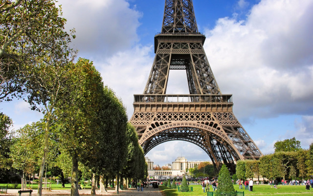Tower walkway park trees architecture free wallpaper - medium preview image