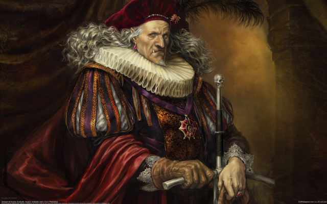 Epic fantasy portrait old man free wallpaper - medium preview image