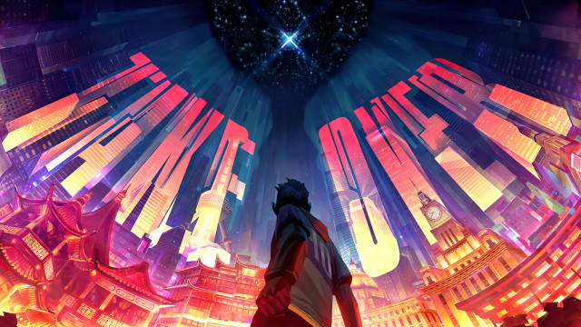 Man city bird star cyberpunk free wallpaper - medium preview image