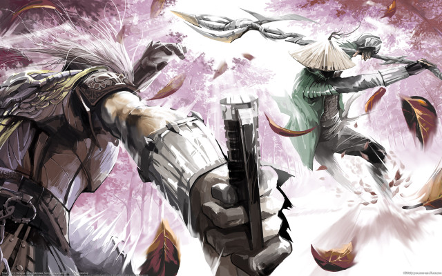 Snow couple guns fantasy armor #2 free wallpaper - medium preview image