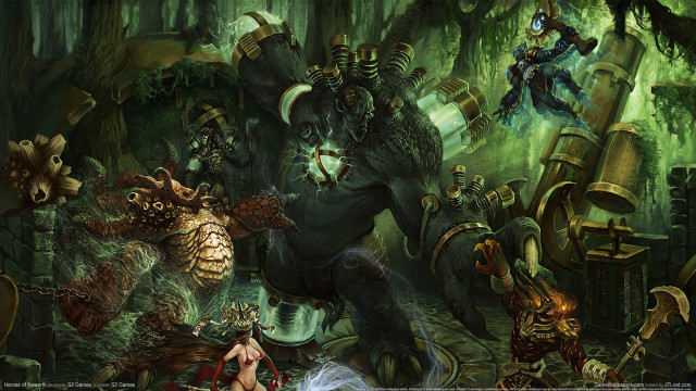 Monsters forest woman man fantasy free wallpaper - medium preview image