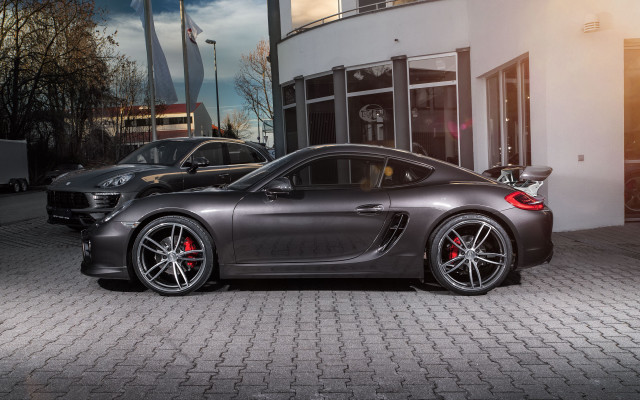 Grey sports car building black free wallpaper - medium preview image