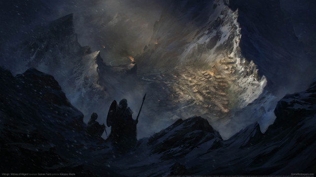 Mountain snow light fantasy matte free wallpaper - medium preview image