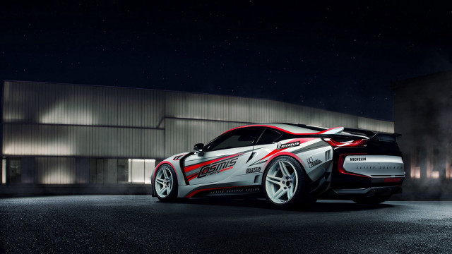 Sports car night city lights free wallpaper - medium preview image