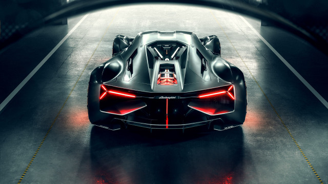 Futuristic car tunnel red lights #2 free wallpaper - medium preview image
