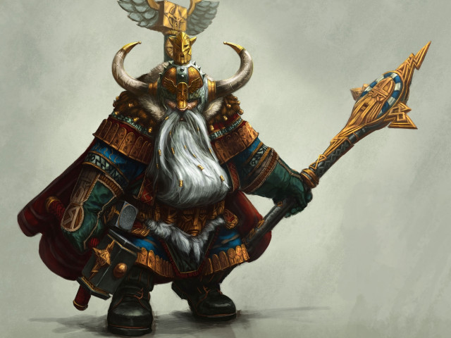 Horned bearded warrior sword armor free wallpaper - medium preview image