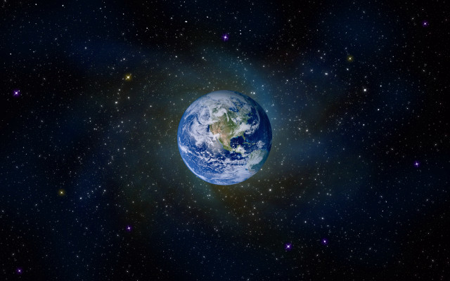 Earth night sky blue star free wallpaper - medium preview image