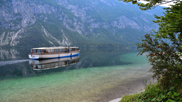 Lake mountain forest mattepainting Scenery free wallpaper - medium preview image