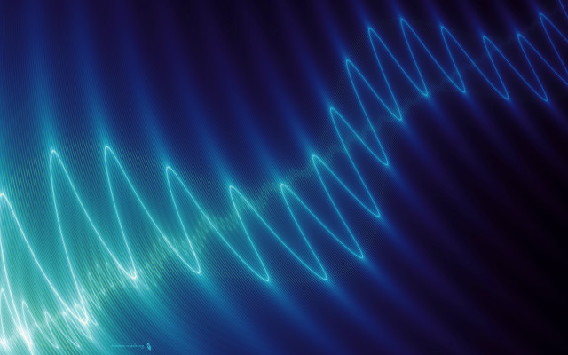 Blue wave sound hologram diffuse free wallpaper - medium preview image