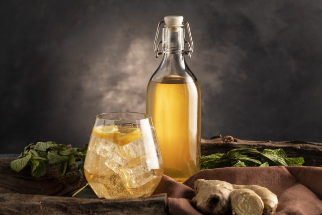 Liquid bottle ice tea table free wallpaper - medium preview image