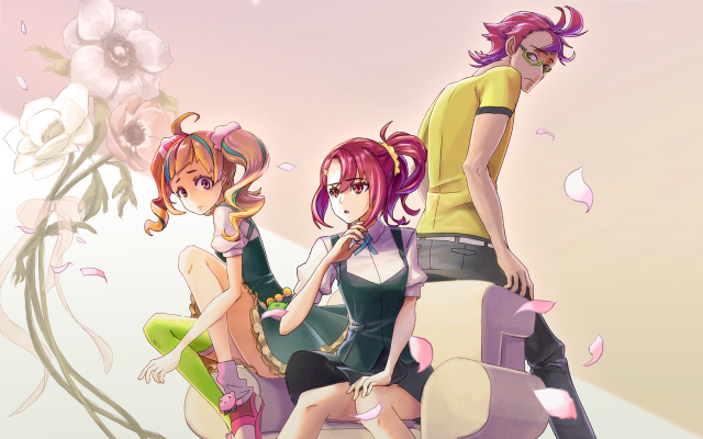 Flower girls bench cherry blossoms free wallpaper - medium preview image