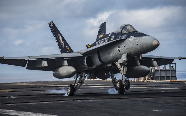 Fighter jet runway airport building free wallpaper - medium preview image