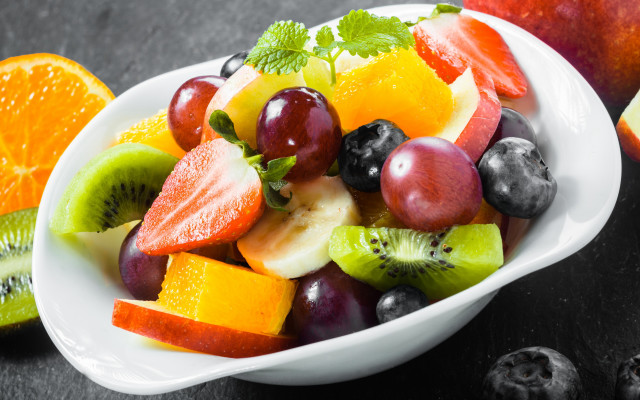 Fruit bowl orange kiwi space free wallpaper - medium preview image