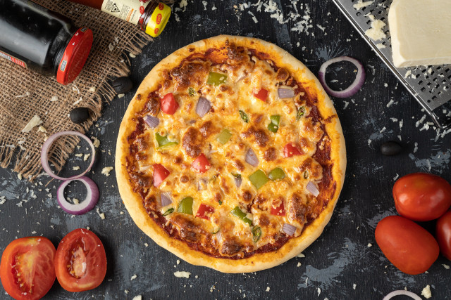 Pizza toppings tomatoes onions wine free wallpaper - medium preview image