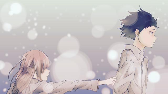 Couple people standing snow falling free wallpaper - medium preview image