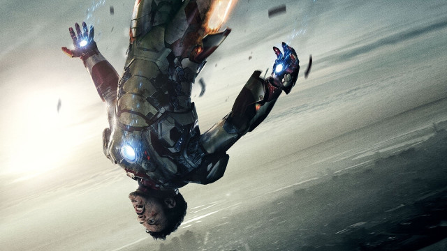 Flying man suit hands glowing free wallpaper - medium preview image