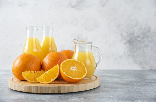 Wooden board oranges pitcher orange free wallpaper - medium preview image