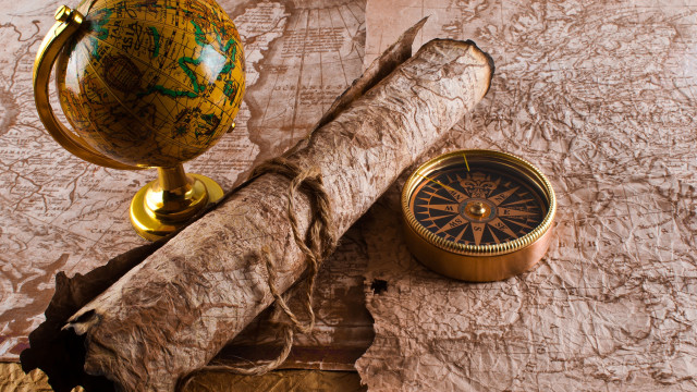 Compass map woodenstick globe magiccircle free wallpaper - medium preview image