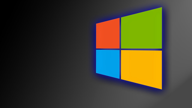 Windows logo black background blue free wallpaper - medium preview image