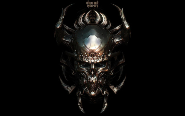 Demonic mask horns gothic art free wallpaper - medium preview image