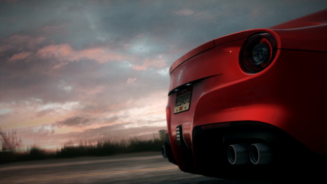 Red sports car cloudy sky #14 free wallpaper - medium preview image