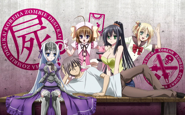 Anime girls bench sign together free wallpaper - medium preview image