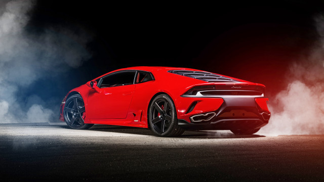 Red sports car smoke exhaust #2 free wallpaper for desktop - medium preview image