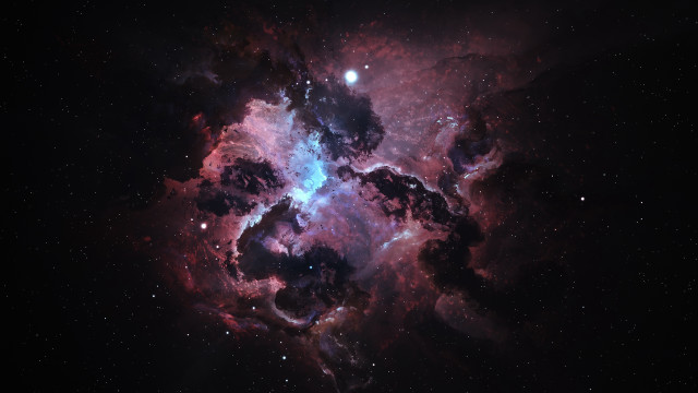 Star cluster blue nebula space free wallpaper - medium preview image