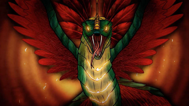 Green red dragon mouth open free wallpaper - medium preview image