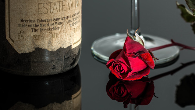 Black rose wine stilllife flower free wallpaper - medium preview image