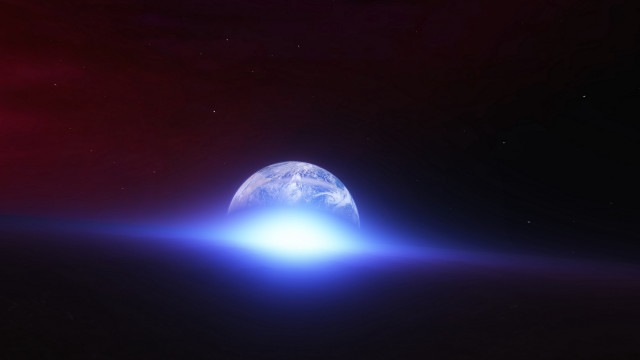 Blue white object space red free wallpaper - medium preview image