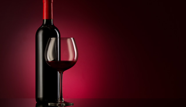 Wine bottle glass table red free wallpaper - medium preview image
